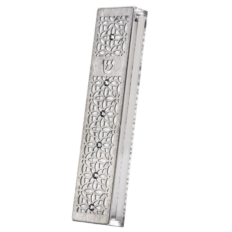 PLASTIC MEZUZAH CASE Rectangle Shape CLEAR SILVER Shin Waterproof Sold In Unit Of 5 Pcs
