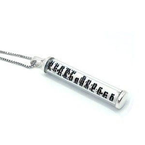 Mezuzah 925 srebrny tuba wisiorek żydowski, naszyjnik mezuzah ze zwojem, wisiorek mezuzah case