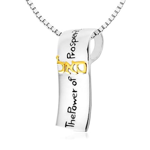Beautiful 925 Sterling Silver  Prosperity Kabbalah Jewish Pendant, Kabbalah dog-tag Silver 925 pendant