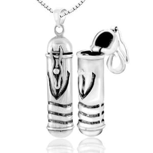 Srebrny wisiorek z symbolem Shin Shaddai MEZUZAH, srebrny medalion ze srebra próby 925