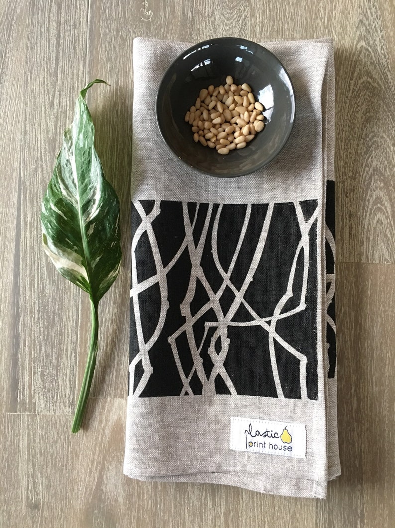 Ten hand printed 100 linen teatowels at wholesale price. Etsy