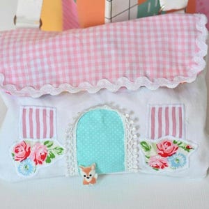 The front of a Fairy Cottage House Purse –  Crossbody Bag