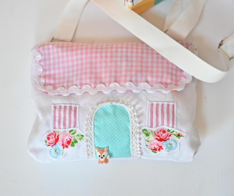 Christmas Peppermint Candy Cottage House Purse Crossbody Bag Holiday Novelty Handbag image 7