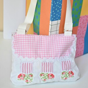 the back of a Fairy Cottage House Purse –  Crossbody Bag