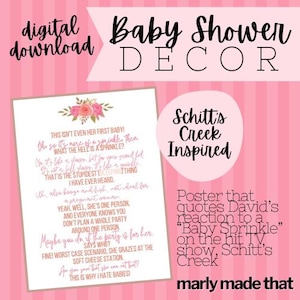 Baby Shower Decor - Schitt&#39;s Creek