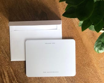 Personalized Thank You Notecards: Elegant Stationery Set with Envelopes