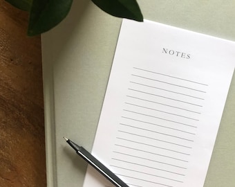 Cute “Notes” Notepad – Perfect for Everyday Use – Stylish and Practical Gift 20, 30, 40, or 50 Sheets - Gift Idea for Friends and Organizers