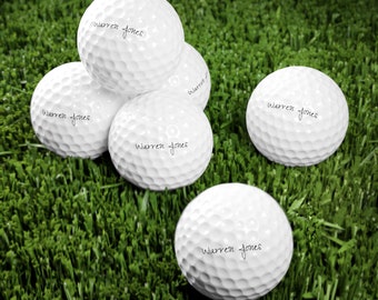 Personalisierte Golfbälle 6-teiliges Set mit Namen, Muttertag, Vatertag, Trauzeugen, Geschenk, Mitarbeiteranerkennung, individuelle Golfbälle