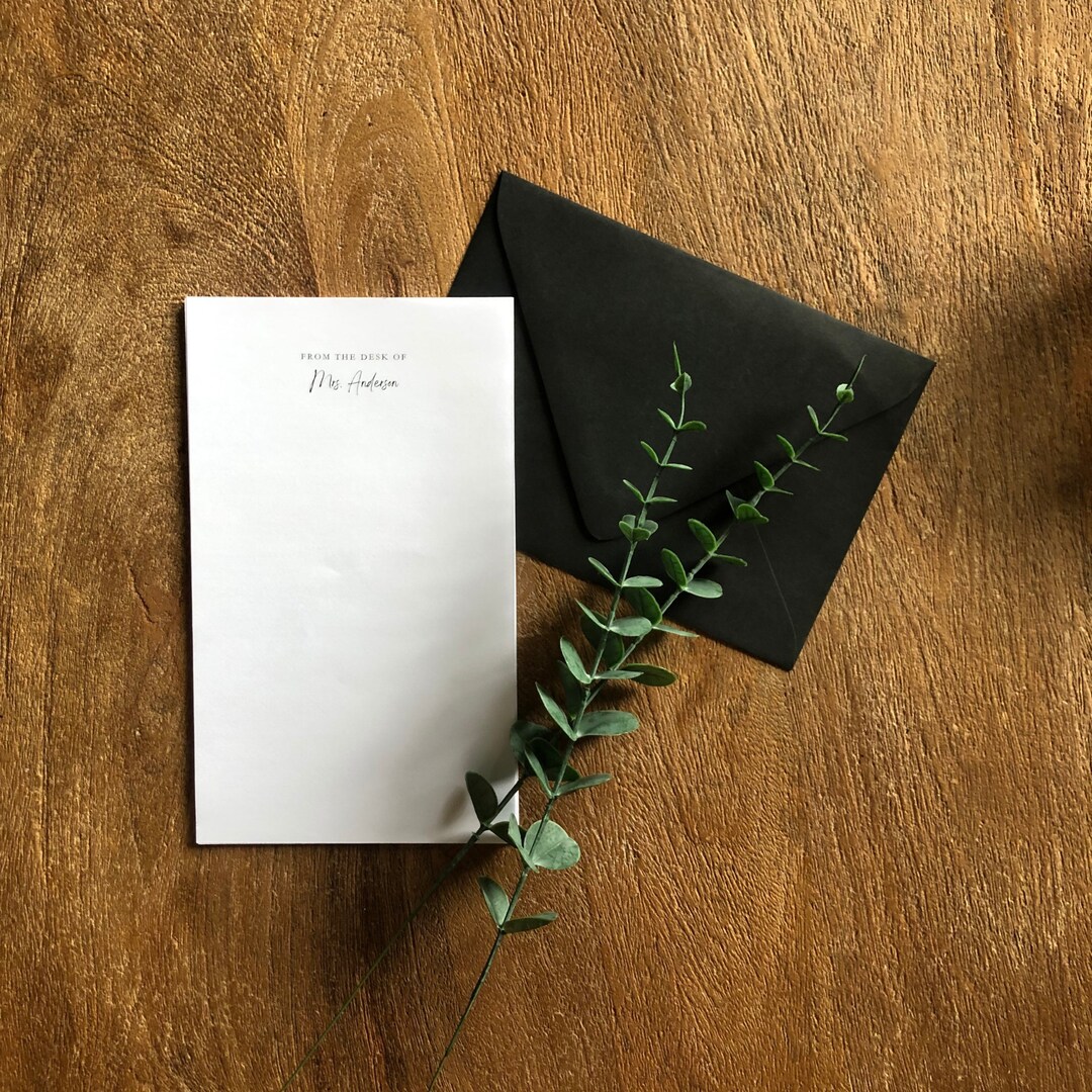 Personalized "from the Desk Of" Custom Notepad Stationery Gift Idea ...