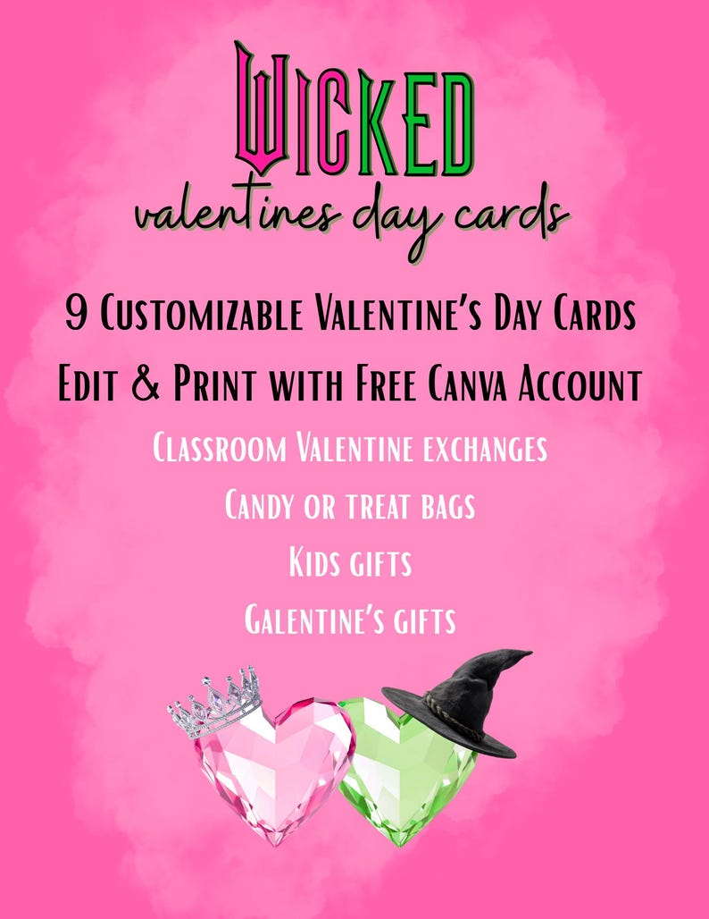 Wicked Valentines Day Cards | Printable Classroom Valentines Card ...