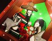 Nativity Scene Crece Dia de Los Muertos (Day of the Dead) Battery-lit Nichos Liquidating All Inventory
