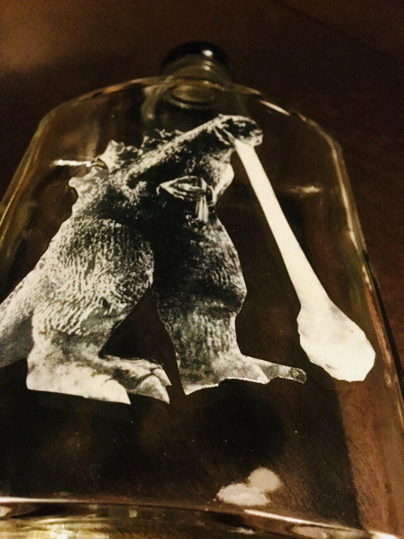 GODZILLA Alcohol Flask 100% Upcycled | Etsy