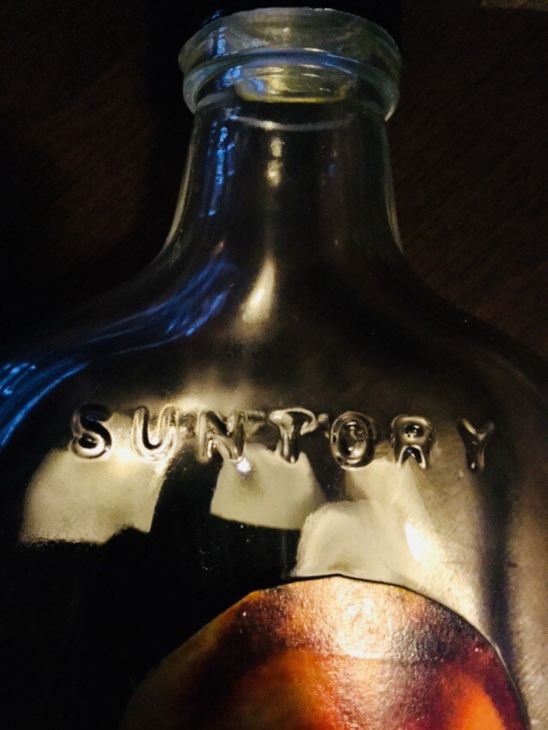 Bill Murray Suntory Time Whiskey Flask 100 upcycled--Free Shipping from Japan clear glass