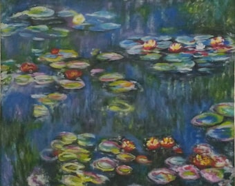 Copy of the author - Monet "The Water Lilies" - Oil on Canvas - Famous Paintings - Oil Paintings - Oil Paintings - Oil on Canvas
