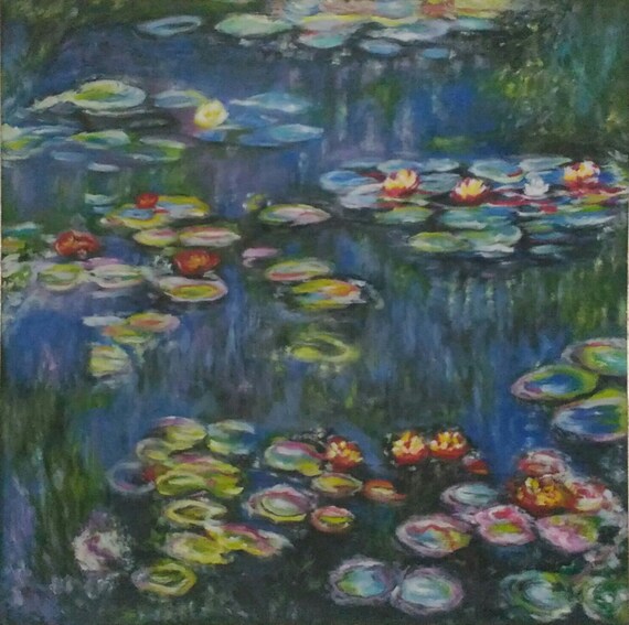 Copia D Autore Monet Le Ninfee Olio Su Etsy