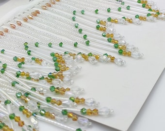 Handgemachte 90 cm lange 6 Zoll breit Rocailles Kristallperlen Perlen Cocktail Fransen, 7 verschiedene Farben