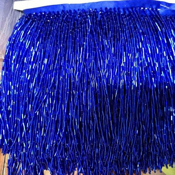 Frangia con perline lunga 90 cm e larga 15 cm, completamente fatta a mano, più di 20 colori diversi, accetta ordini personalizzati