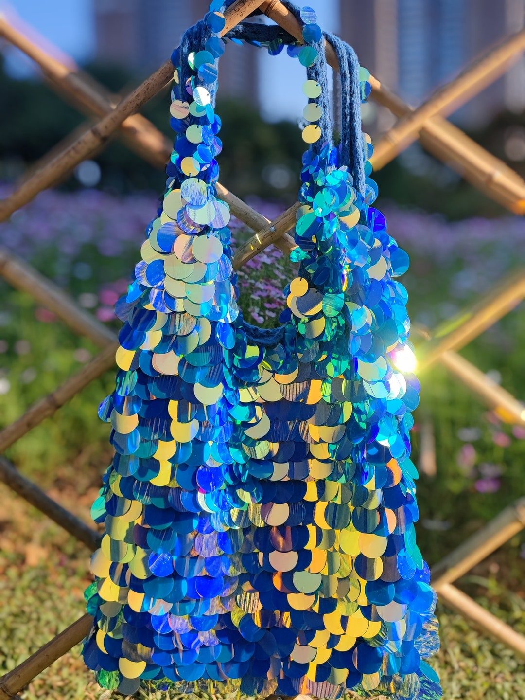 【Ameri VINTAGE】 UND FOLDING GLITTER BAG Ameri VINTAGE】 UND FOLDING GLITTER BAG