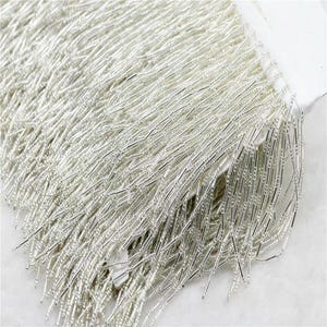 Handmade 4 cm breit Perlen Fransen, 10 cm breit Silber, Gold, Rot, Rosa, Blau, Schwarz, Grün, Grau, Pink, Weiß, Lampenschirm Perlen Fringe