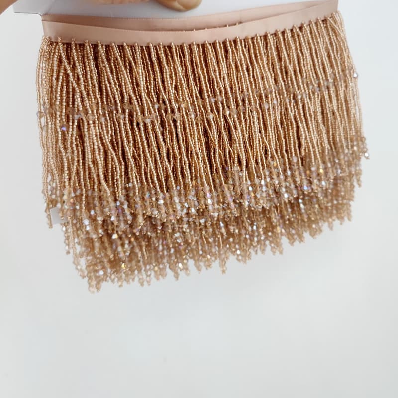 Beaded Mini with Fringe Details