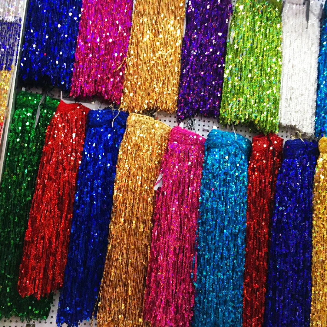 24inch Sequins Fringe 54 Different Colors for Your Choice Etsy