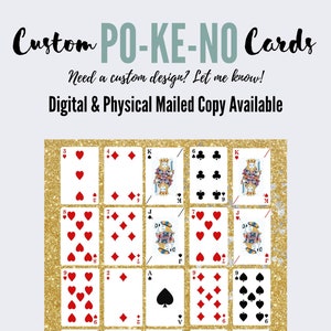 Po-Ke-No Cards Themed or Customized: 12 Cards A1-C4 002