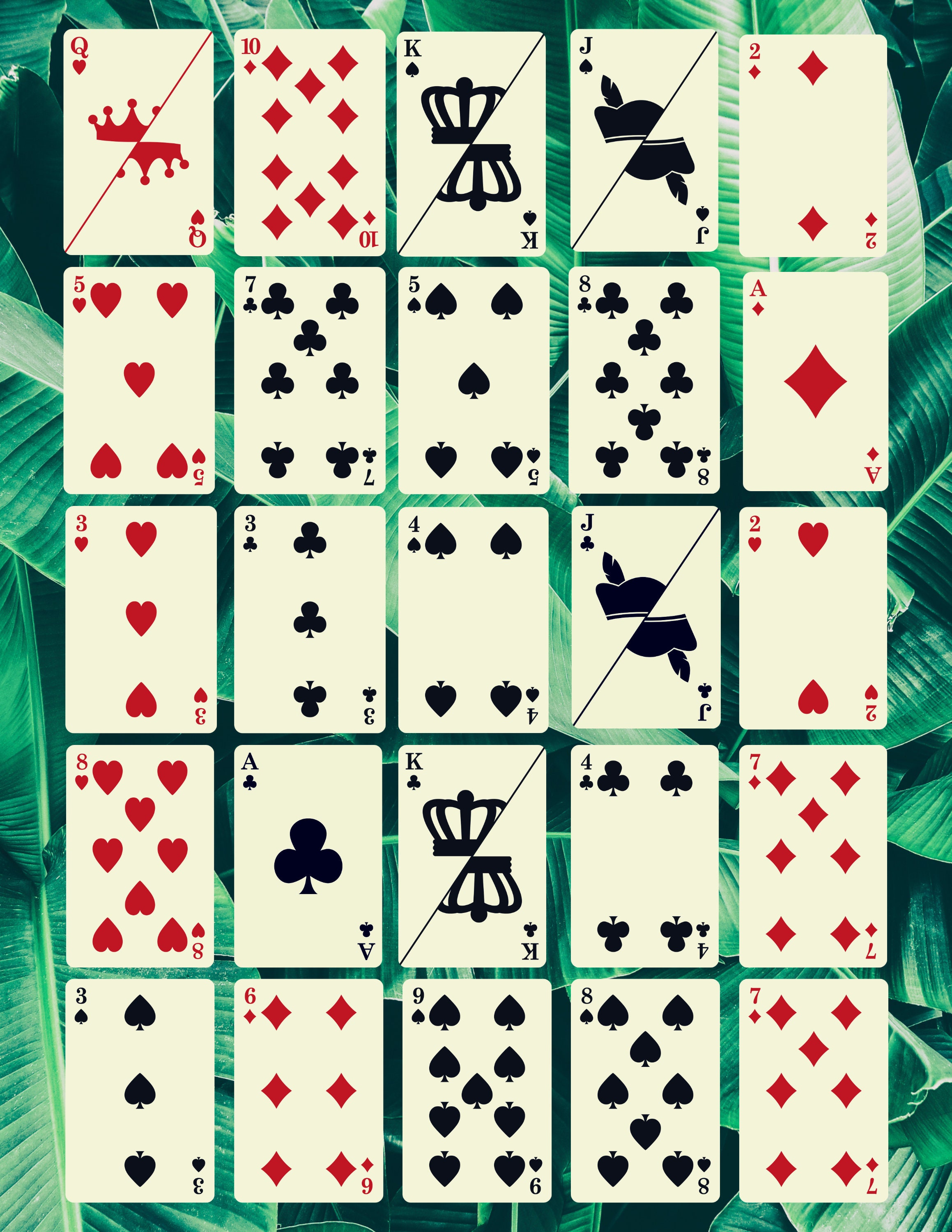 12 Printable Po-ke-no Cards, 12 Cards per Set, Summer Themed Keno Cards ...