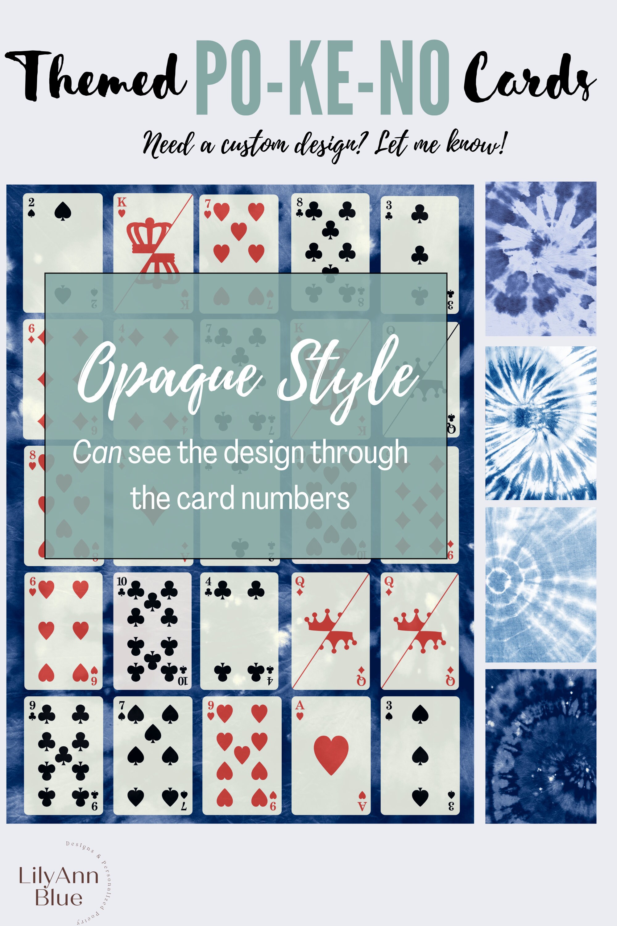 Pokeno Cards Themed or Customized 12 Cards A1C4 002 Etsy