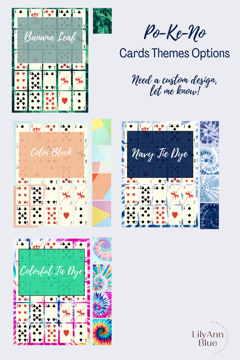 12 Printable Pokeno Valentine's Day Themed Cards, Keno Playing Cards