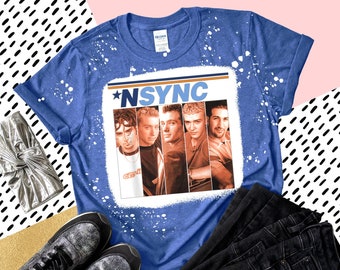 NSYNC Boy Band Bleached Shirt Blockhead OOTD