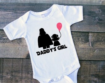 Star Wars Daddy's Girl Darth Vader and Princess Leia Newborn Daddy's Girl Shirt Star Wars Tshirt