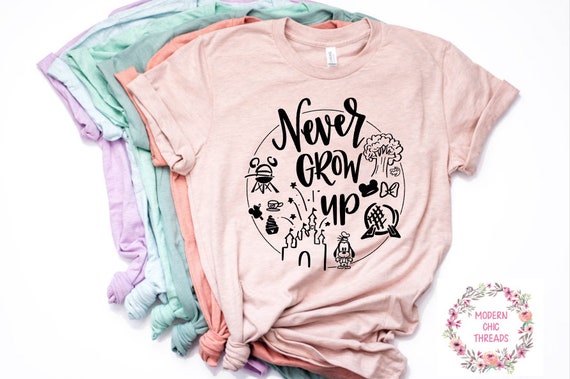 never grow up disney shirt