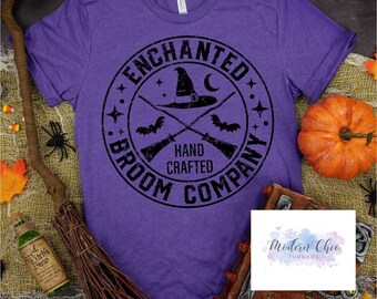 Enchanted Broom Company Halloween Shirt Trendy Unisex Disney- Womens Shirt- Unisex