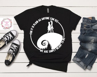 Jack And Sally Simply Meant To Be Halloween Jack Skellington  Disney Shirt Trendy Unisex Disney Unisex