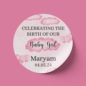 Stickers bébé fille roses | Célébration de la naissance de notre bébé, Stickers baby shower