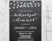 rehearsal dinner invitation / wedding rehearsal invitation / rehearsal dinner invites / chalkboard rehearsal dinner / INSTANT DOWNLOAD