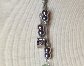 Necklace with Prayer Box, Beach Glass and Beads | Sea Glass Necklace | Hope & Health