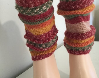 Christmas colors leg warmer
