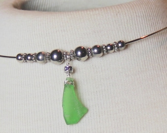 Green Sea Glass Choker | Envy