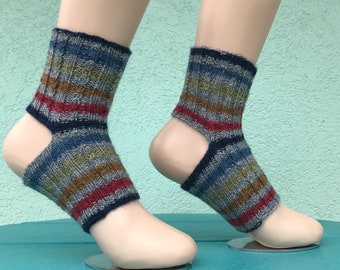Yoga Socks Blue Striped Ragg