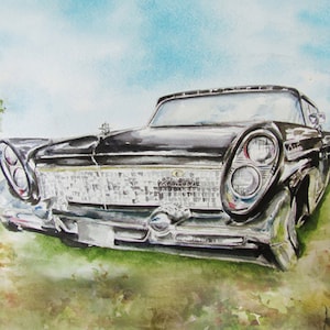 Note Card Lincoln Continental Art