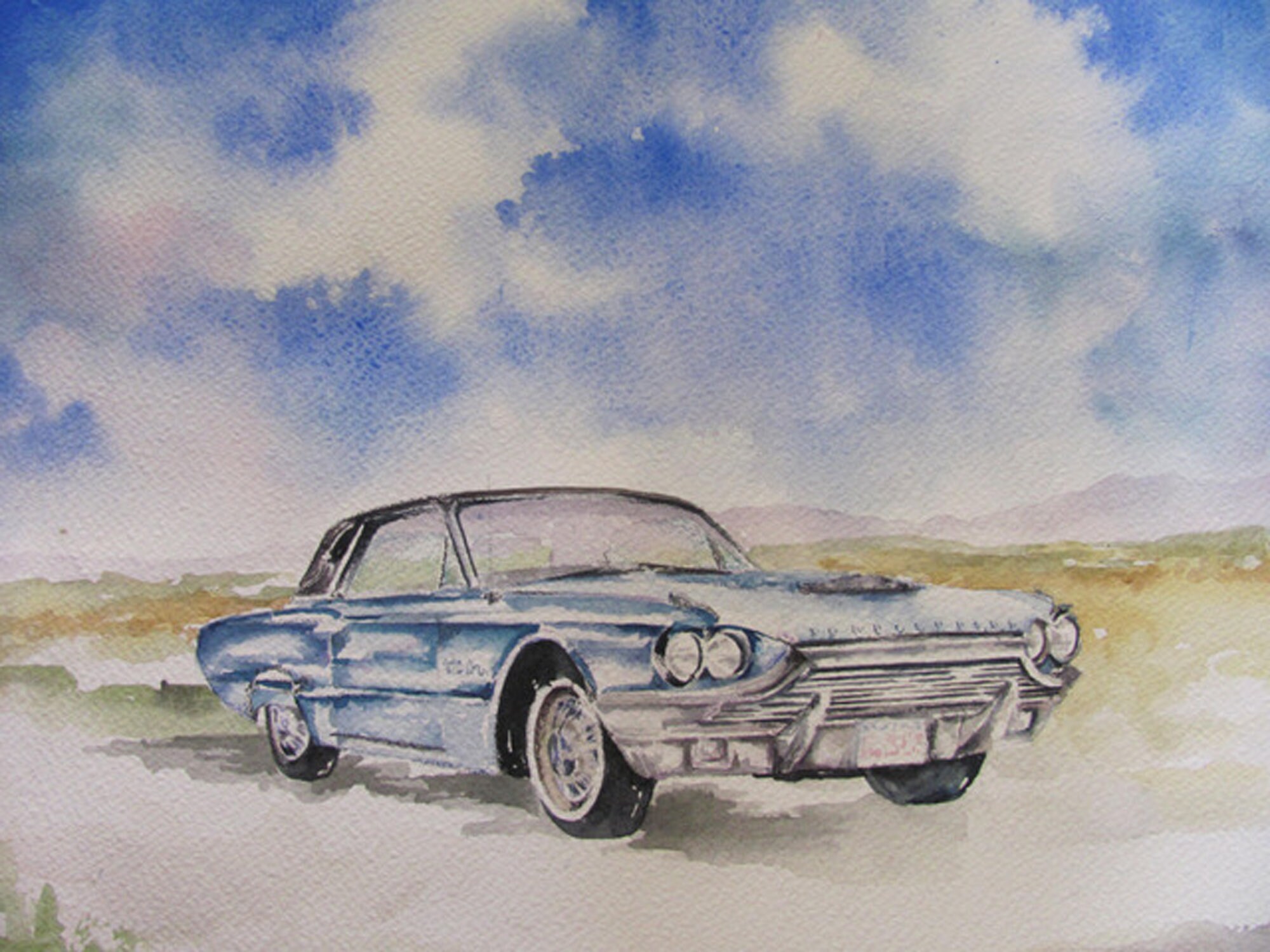 Note Card Blue Thunderbird - Etsy
