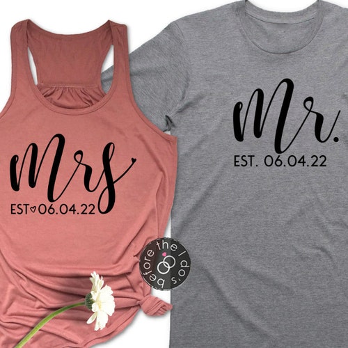 Just Married Shirts Honeymoon Shirts Mr And Mrs Shirts Etsy