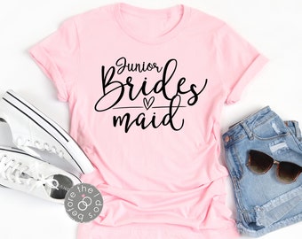 Junior Bridesmaid Shirt - Jr. Bridesmaid - Wedding Party Shirt - Bridesmaid Tee - Bachelorette Party - Will you be my Jr Bridesmaid (1976-T)