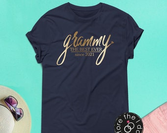 Grammy The Best Ever. Since {with Year} Relaxed Boyfriend Fit Tee /// Grandma Shirt, Baby Shower, Future Grandma | #1855