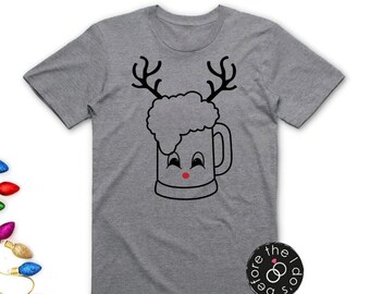 Funny Beer Shirt - Christmas Beer Shirt - Beer Lover - Drinking Shirt - Christmas Reindeer (1984)