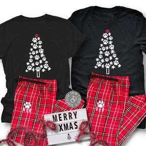 Matching christmas pjs with cat top