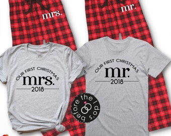 our first christmas with mrmrs on pant couples pajama set wedding pajamas honeymoon christmas pajamas 1906 - Etsy Christmas Pajamas our first christmas with mrmrs on pant couples pajama set wedding pajamas honeymoon christmas pajamas 1906 - Etsy Christmas Pajamas