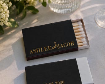Custom Wedding Matchboxes, First Names Wedding, Personalized Matches Favors