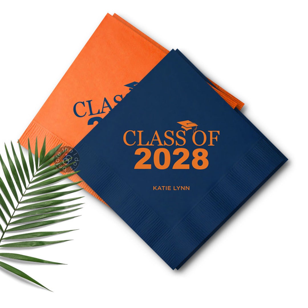 Graduation Personalized Napkins Class of Cocktail Napkins Paper
